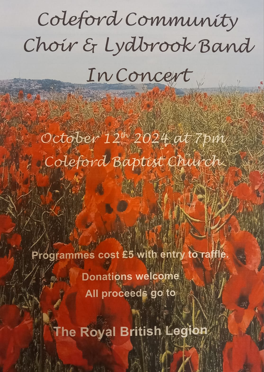 Coleford Community Choir October 12th 7pm at Coleford Baptist Church